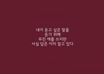 답은 이미 알고 있다